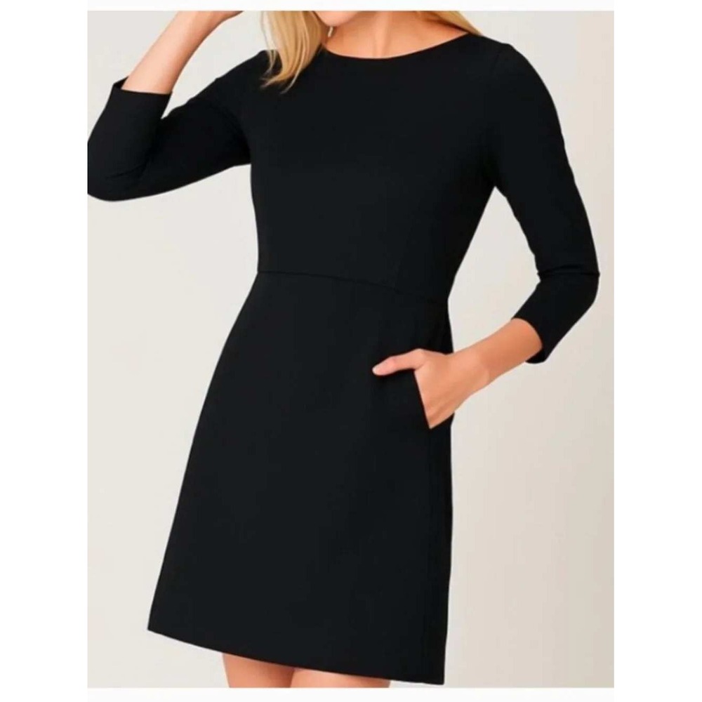 Spanx black perfect shift dress long sleeve with pockets Large